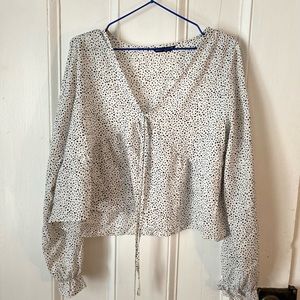Shein Polkadot Long Sleeve Blouse! So Cute!!